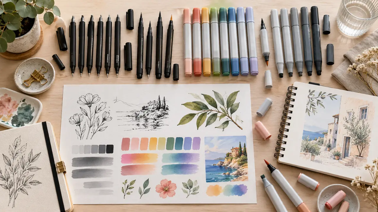 Quels sont les meilleurs feutres pour le dessin d’illustration ? Encrage fin, aplats et dégradés