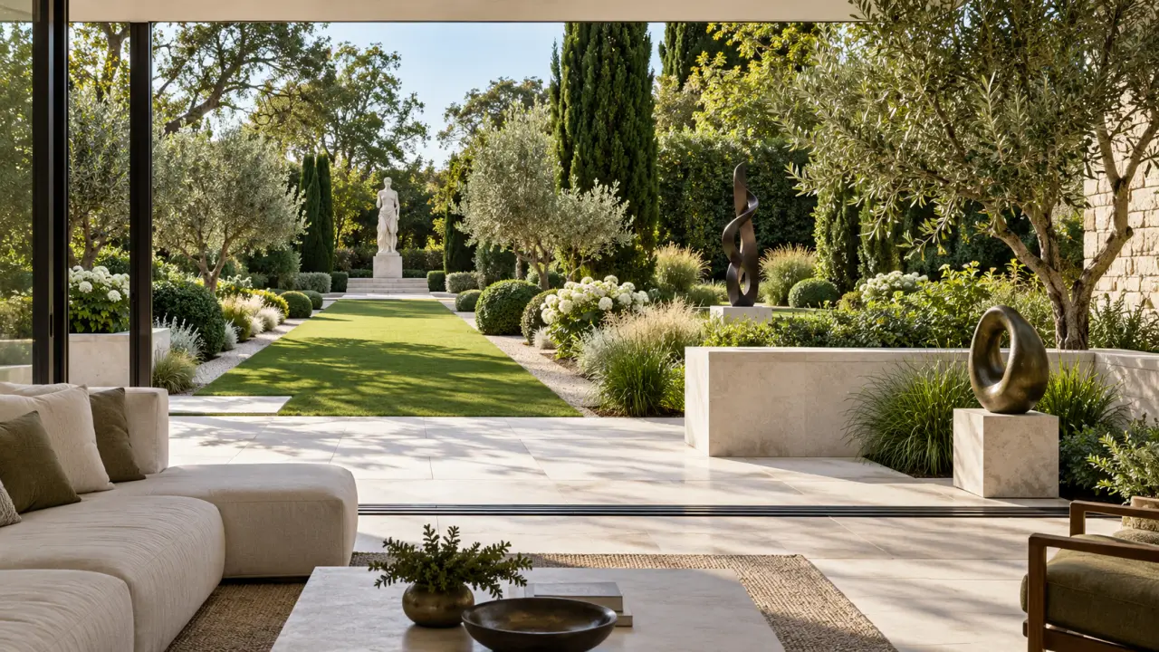 Mise en situation d’une sculpture pour le jardin selon l’emplacement et les proportions