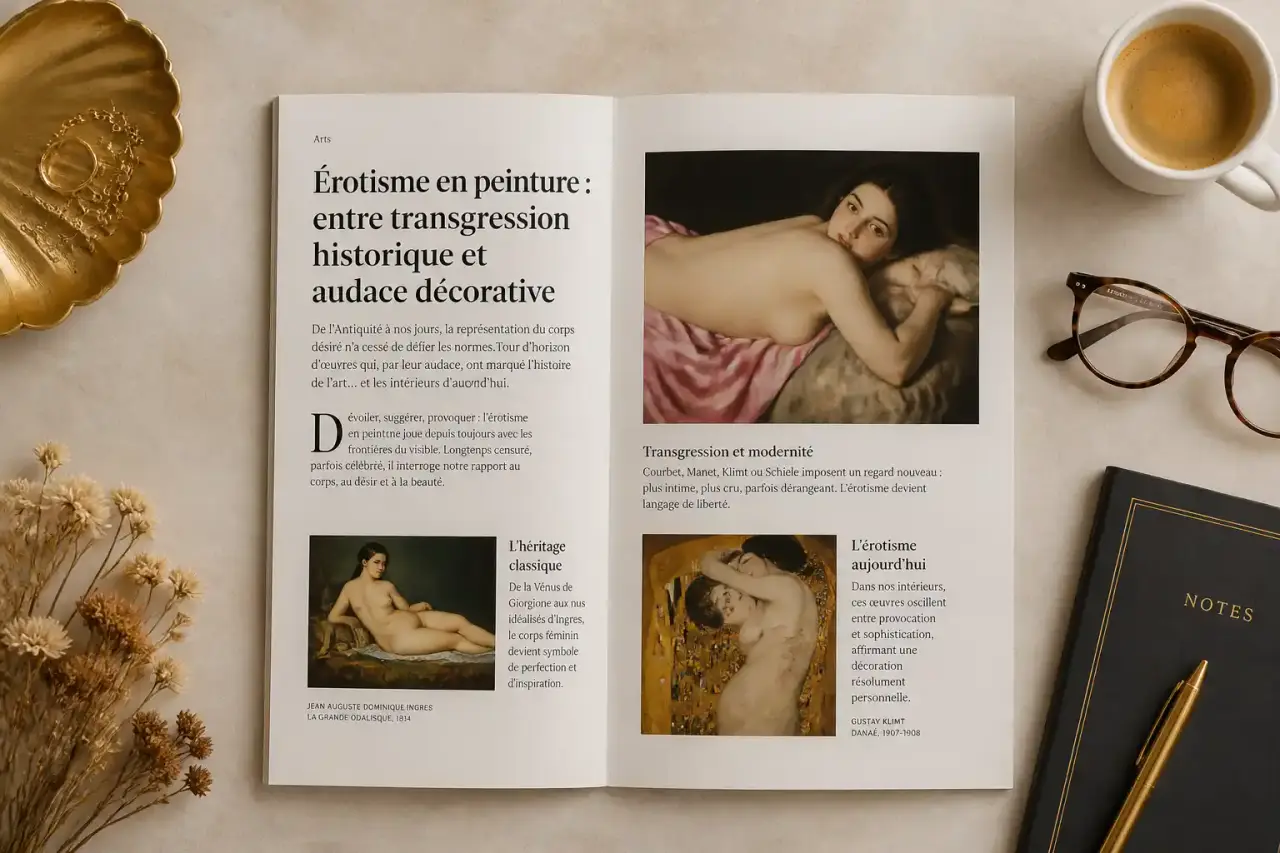 Érotisme en peinture : entre transgression historique et audace décorative