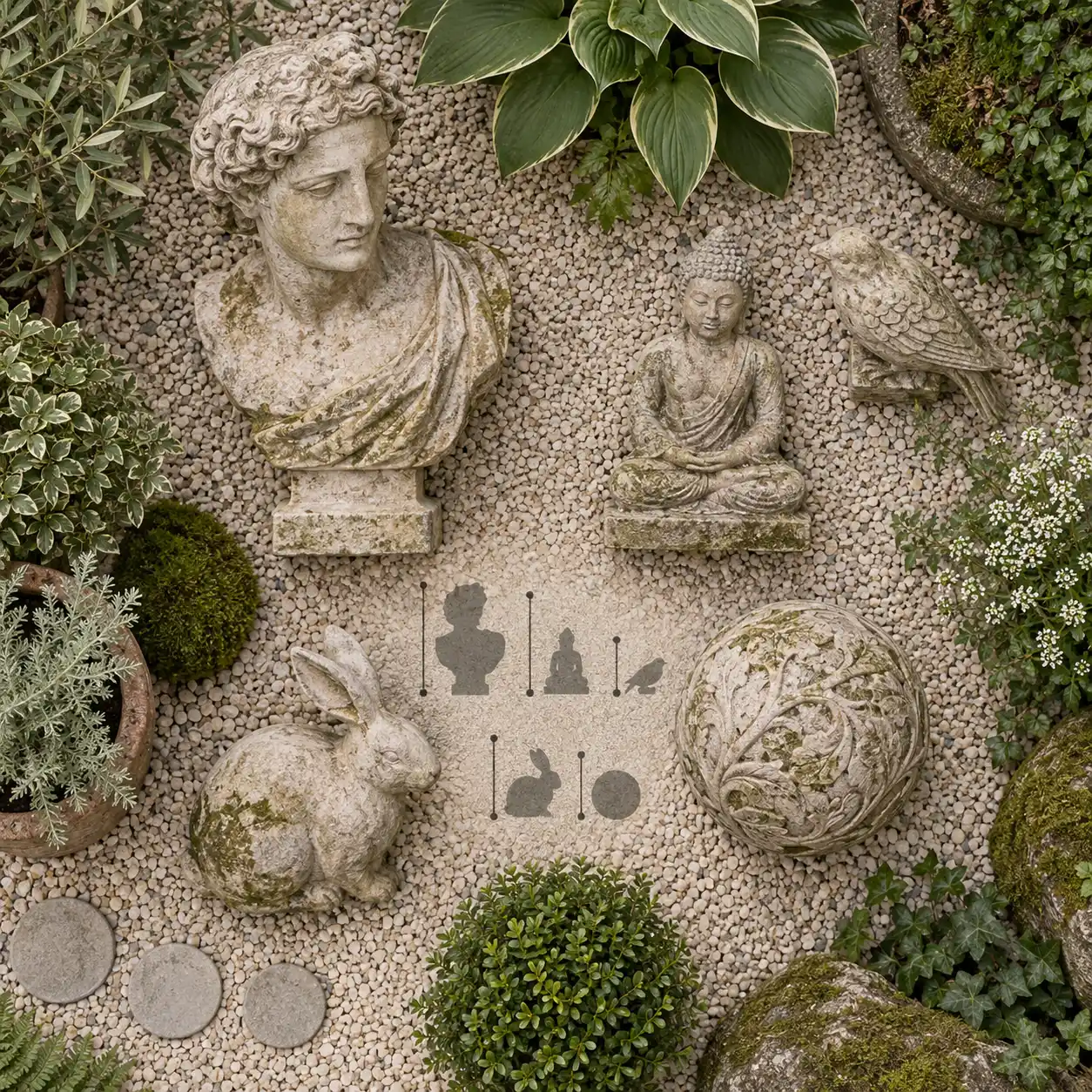 Statues de décoration de jardin : le format détermine l’équilibre de l’espace