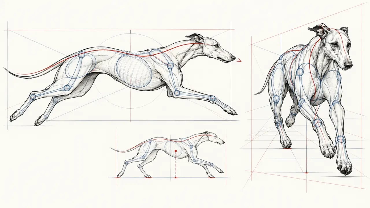 Comment dessiner des animaux en mouvement avec une ligne d’action et une perspective en trois-quarts