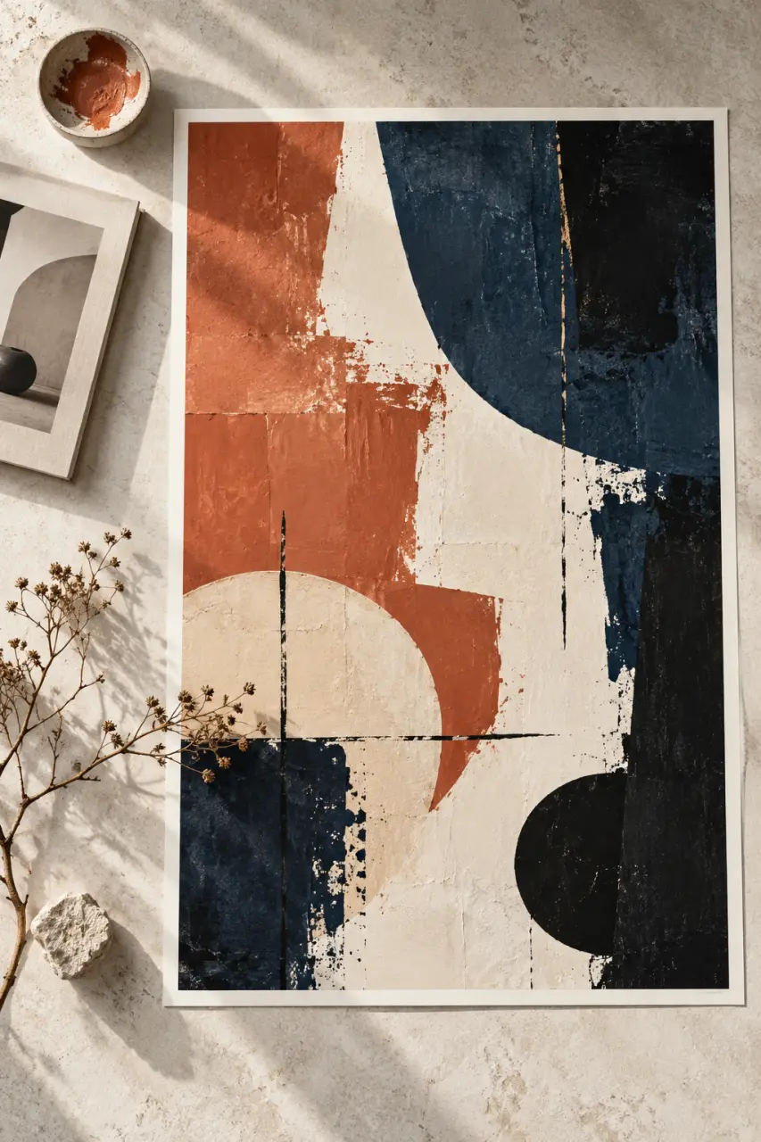 Affiche d’art contemporain : un mur expressif sans surcharger la pièce